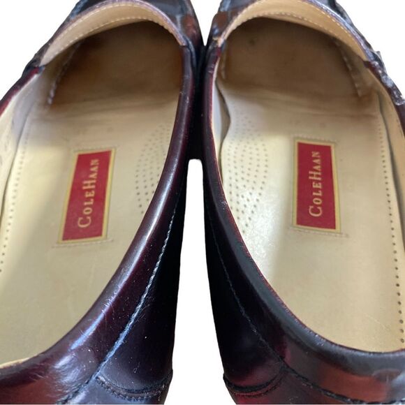 Men's Cole Haan Pinch Penny Loafers Burgandy Size 12 D - Picture 11 of 12